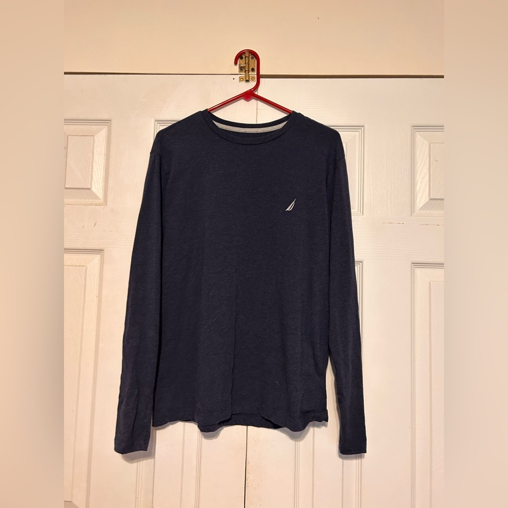 Nautica Men’s Crewneck Long Sleeve T-Shirt Size Large